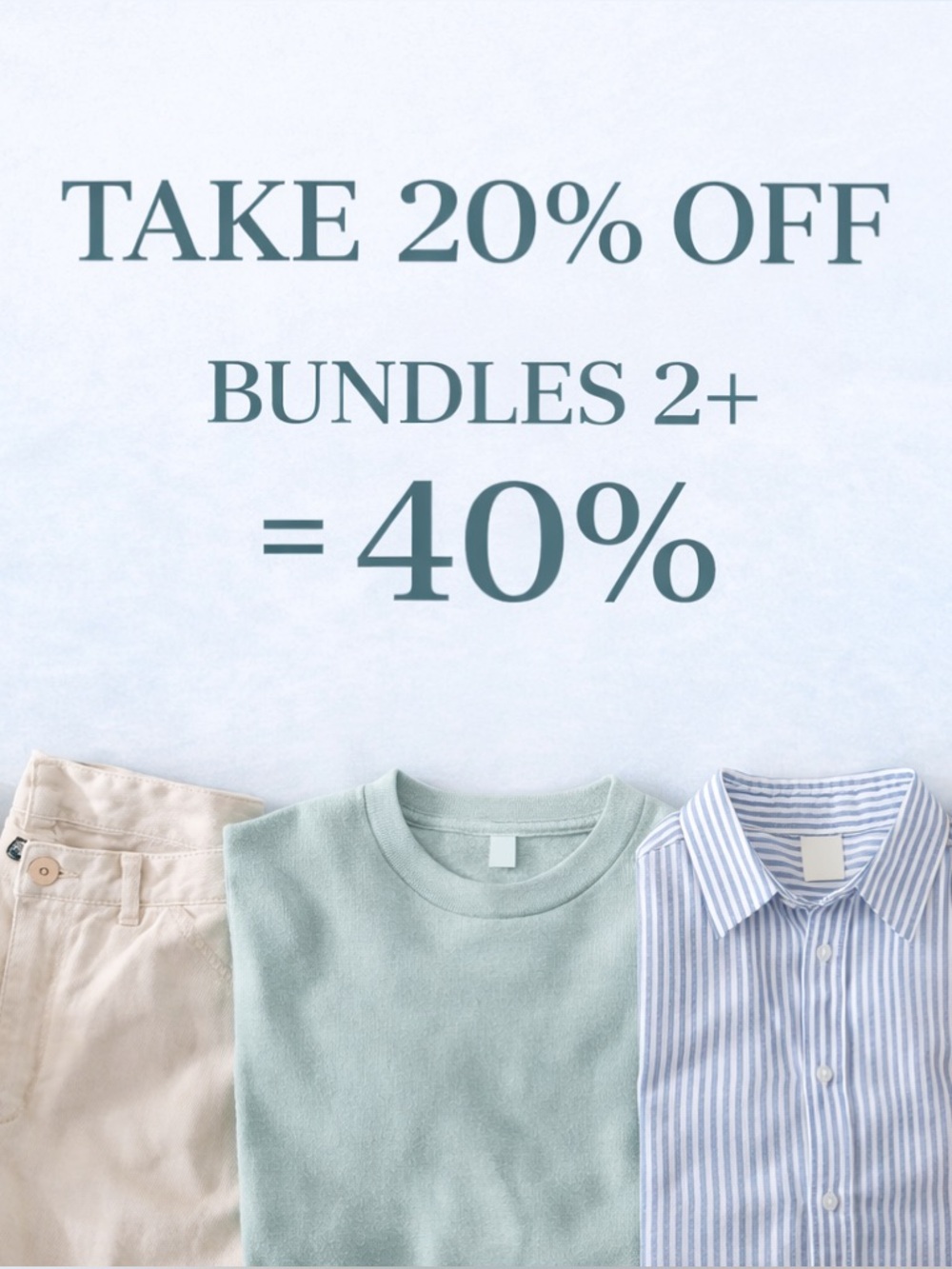 Take 20% Off Clothing, Shoes, Etc. 40% Off Bundles!  Like ❤️ for Offer!